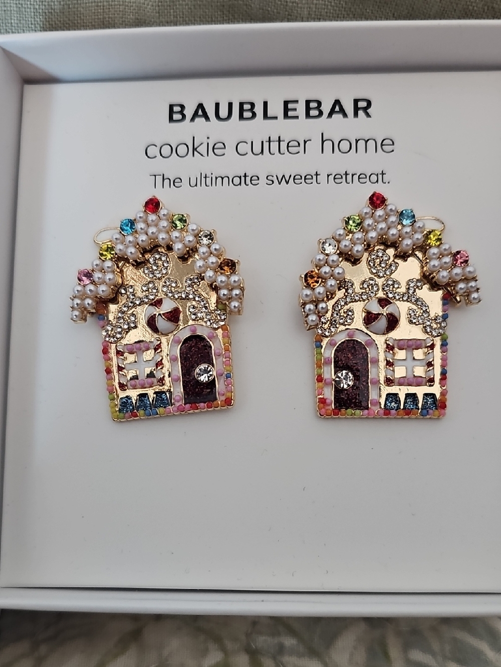 BaubleBar Cookie Cutter Home Stud Earrings